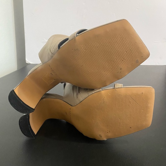 Marcella NYC Tula Heeled Sandals Size 7 Taupe Like New - Picture 12 of 16